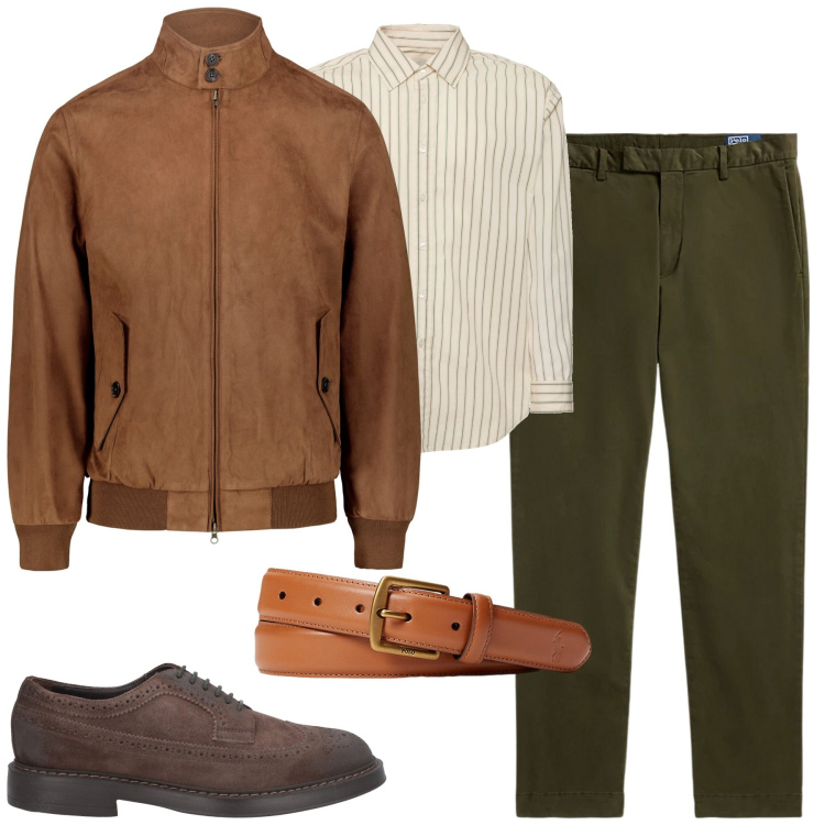 Outfit uomo - City. Stile Urban per Tutti i giorni. Abbinamento con scarpe stringate, cinture, pantaloni, giacche, camicie.