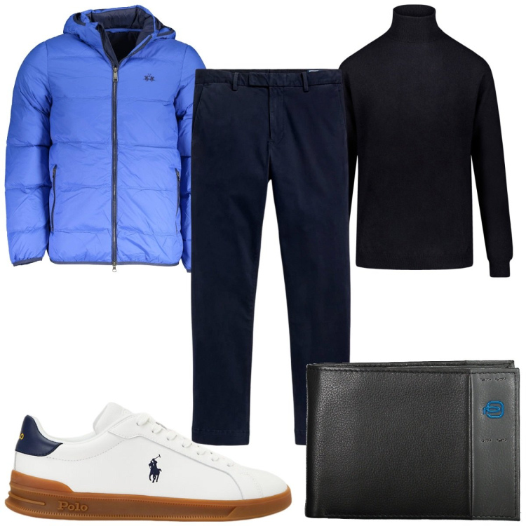 Outfit uomo - Total look #1975474. Stile Casual per Tutti i giorni. Abbinamento con sneakers, pantaloni, maglieria, giacche, portafogli.