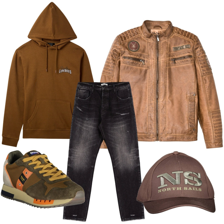 Outfit uomo - I jeans delavé. Stile Urban per Tutti i giorni. Abbinamento con giacche, felpe con cappuccio, jeans slim fit, sneakers, cappelli con visiera.
