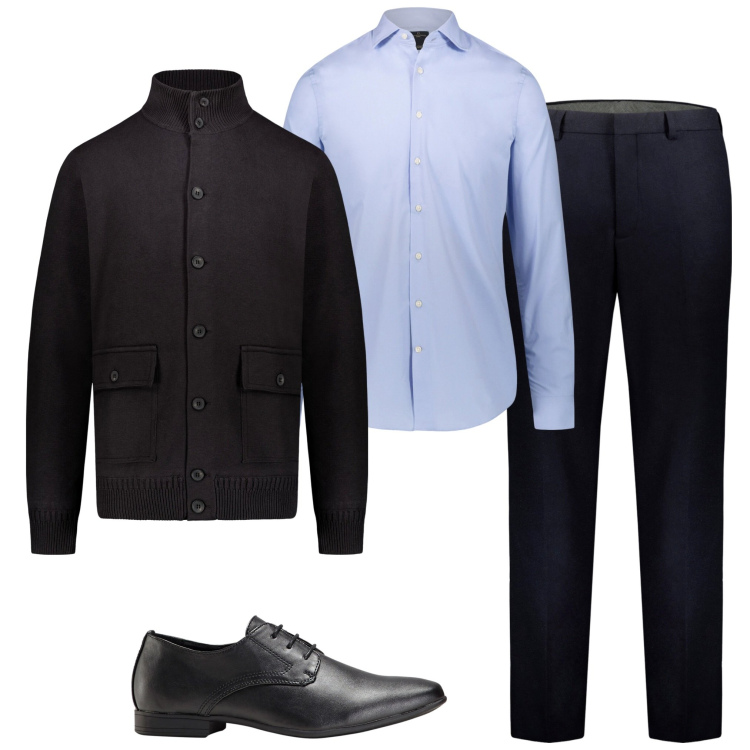 Outfit uomo - Doppelganger. Stile Urban per Ufficio. Abbinamento con scarpe stringate, camicie, pantaloni, cappotti.