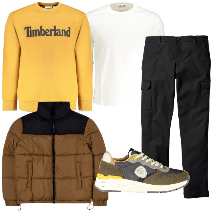 Outfit uomo - Quando fa freddo. Stile Casual per Tutti i giorni. Abbinamento con pantaloni cargo, giacche, sneakers, felpe, t-shirt.