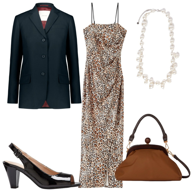 Outfit donna - Total look #1976617. Stile Sexy per Serata fuori. Abbinamento con décolleté, vestiti, clutch, blazer, collane.