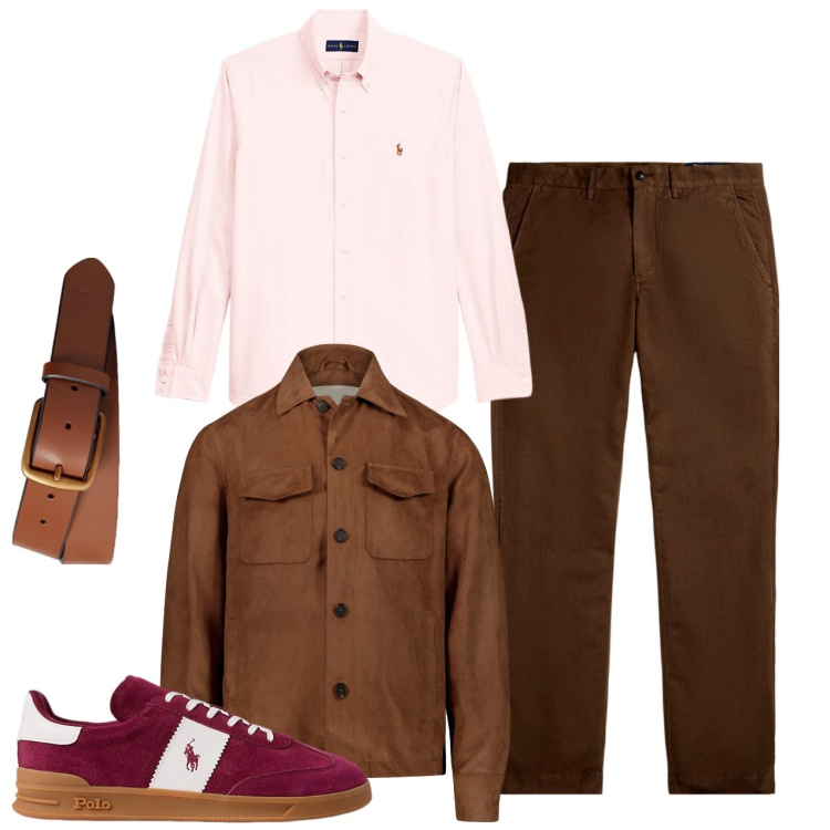 Outfit uomo - Una delicata camicia rosa. Stile Casual per Tutti i giorni. Abbinamento con camicie, cinture, sneakers, pantaloni, giacche.