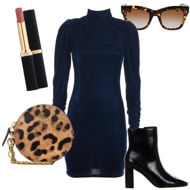 Outfit donna - Accessori statement. Stile Glamour per Tutti i giorni. Abbinamento con rossetti, stivaletti, vestiti, pochette, occhiali da sole.