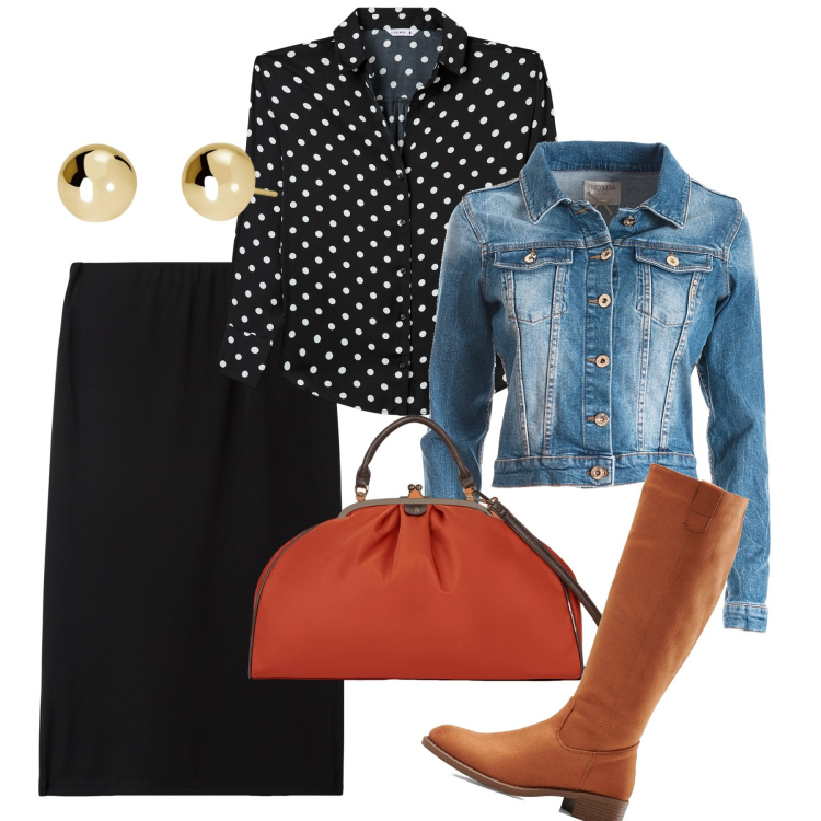 Outfit donna - Il tubino. Stile Bon Ton per Tutti i giorni. Abbinamento con stivali, camicie, gonne longuette, orecchini, blazer, borse a spalla.