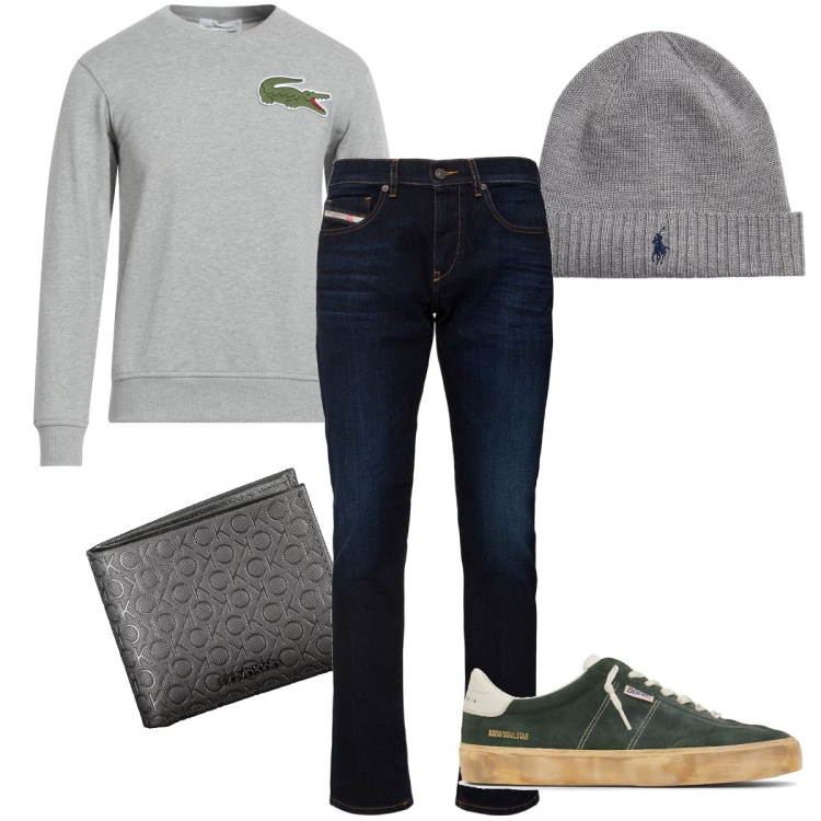 Outfit uomo - Il jeans skinny. Stile Casual per Tutti i giorni. Abbinamento con felpe, berretti, jeans slim fit, sneakers, portafogli.