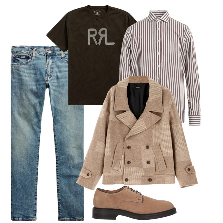 Outfit uomo - Righini cacao. Stile Trendy per Tutti i giorni. Abbinamento con camicie, scarpe stringate, cappotti, t-shirt, jeans.