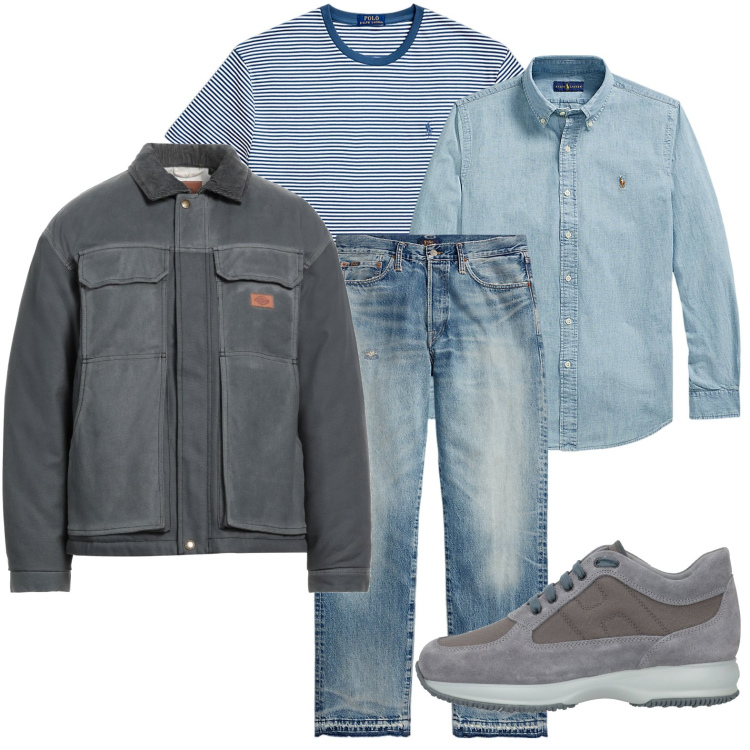 Outfit uomo - Giacca in velluto. Stile Urban per Tutti i giorni. Abbinamento con giacche, sneakers, t-shirt, camicie, jeans dritti.