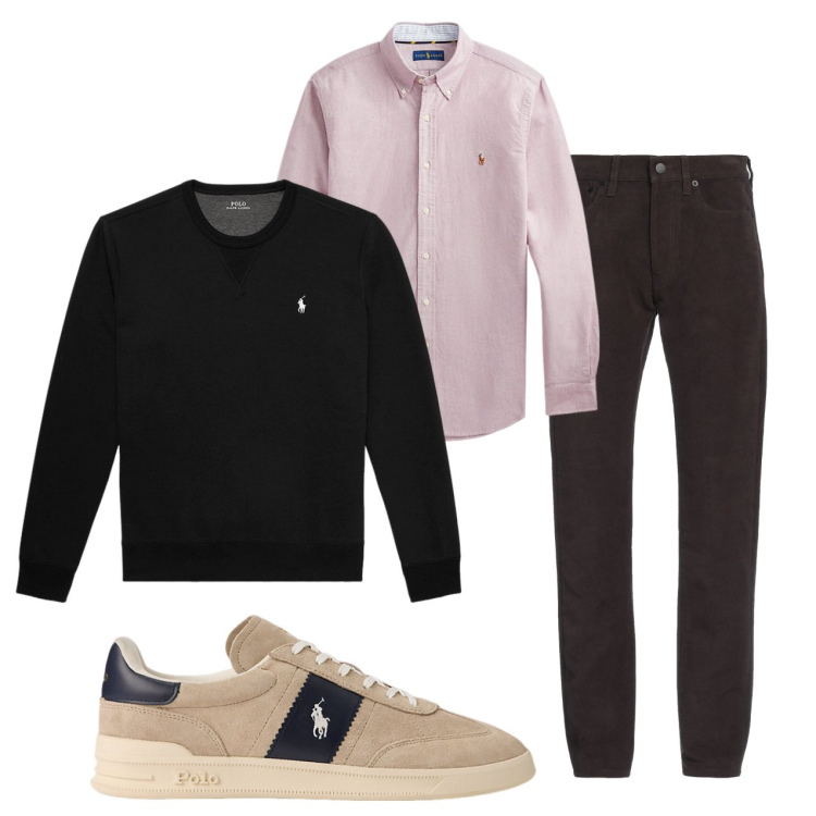 Outfit uomo - La camicia chiara. Stile Casual per Tutti i giorni. Abbinamento con pantaloni, felpe, camicie, sneakers.