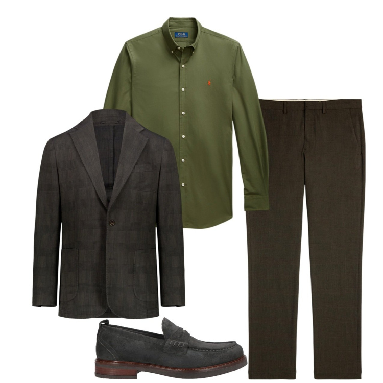 Outfit uomo - Stavolta giacca. Stile Trendy per Ufficio. Abbinamento con scarpe stringate, camicie, pantaloni, giacche.
