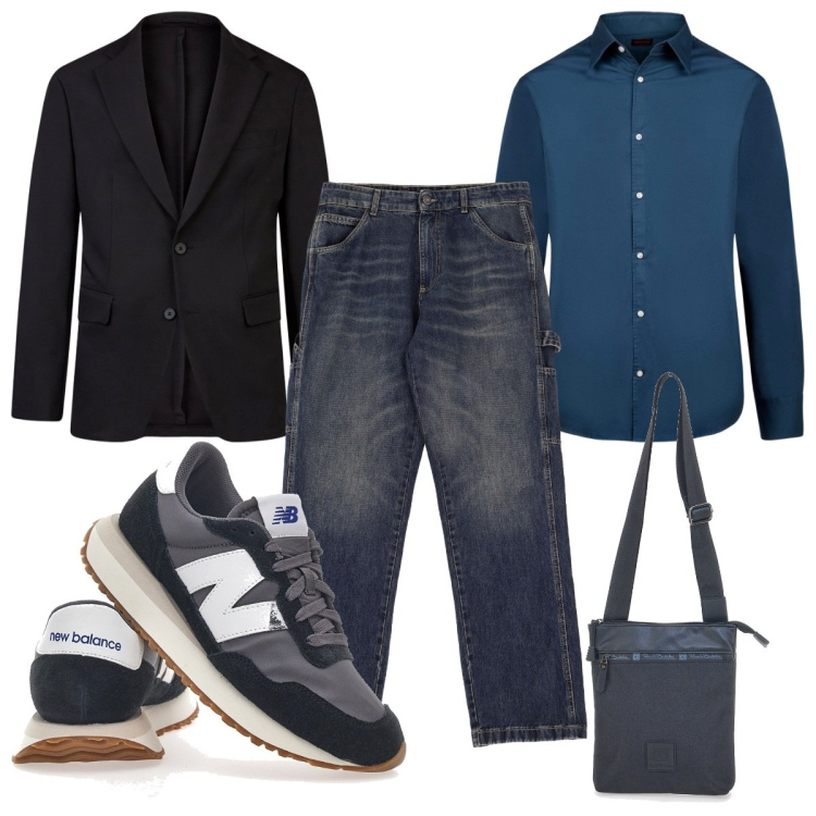 Outfit uomo - Total look #1980645. Stile Trendy per Tutti i giorni. Abbinamento con jeans, sneakers, portafogli, abiti, camicie.