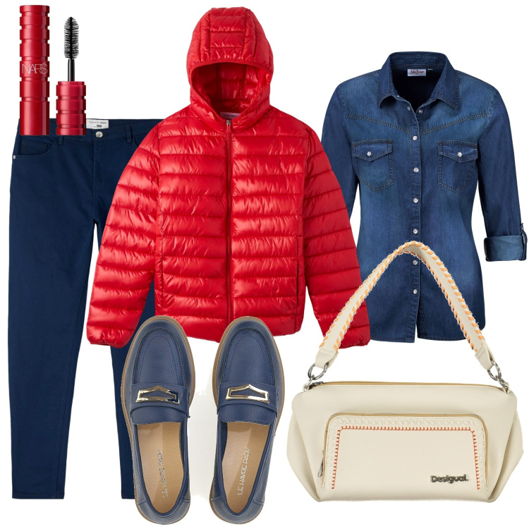 Outfit donna - Gli accessori ricercati. Stile Basic per Ufficio. Abbinamento con camicie, mascara, blazer, pantaloni, mocassini, borse a spalla.