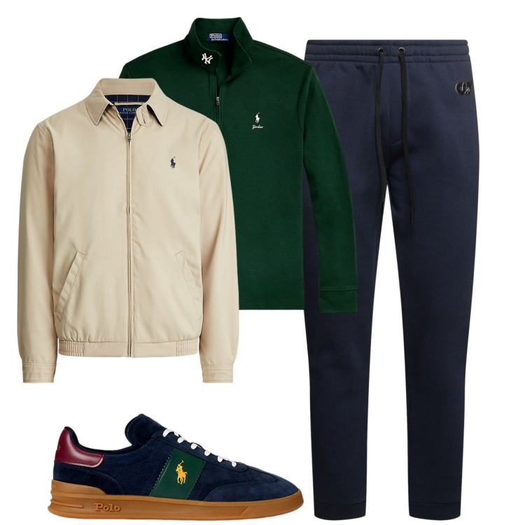 Outfit uomo - Total look #1981388. Stile Casual per Tutti i giorni. Abbinamento con sneakers, pullovers, giacche, pantaloni.