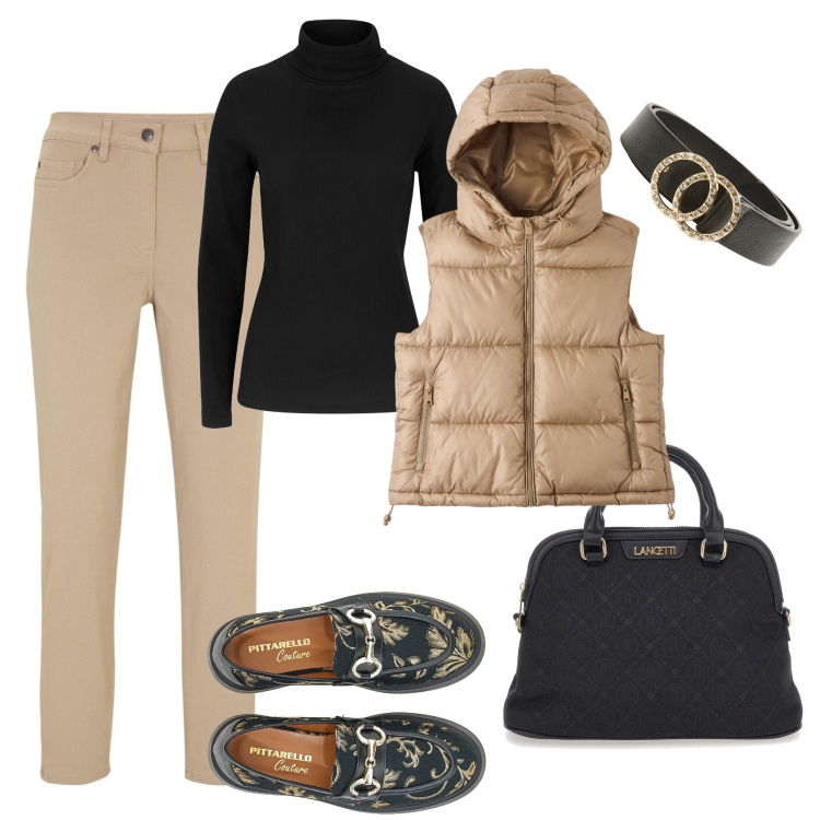 Outfit donna - I mocassini couture !. Stile Urban per Tutti i giorni. Abbinamento con pantaloni, maglieria, piumini, cinture, mocassini, borse a spalla.