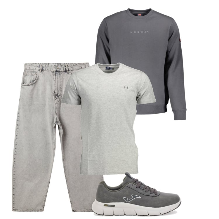 Outfit uomo - City. Stile Urban per Tutti i giorni. Abbinamento con jeans, sneakers, felpe, t-shirt.