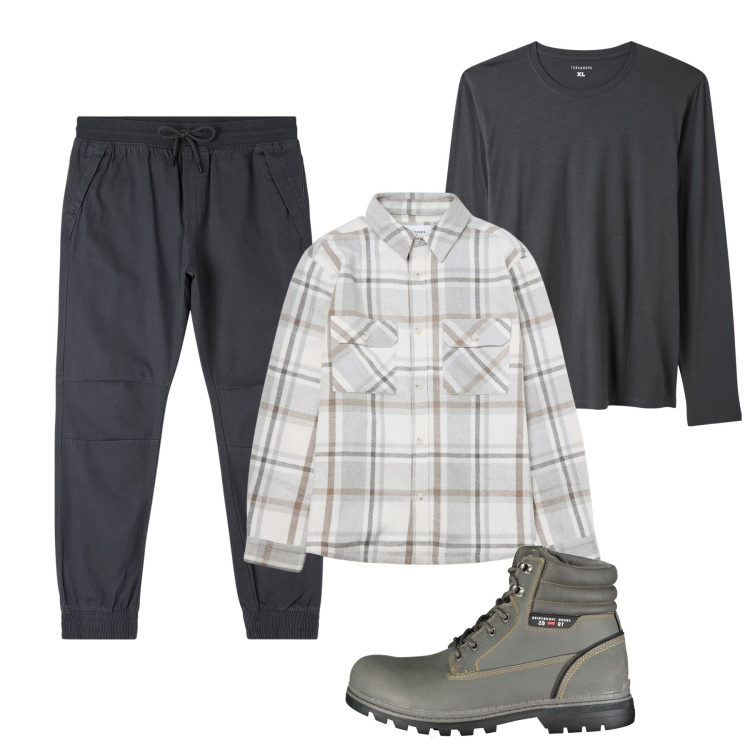 Outfit uomo - Quadroni per il weekend. Stile Casual per Tutti i giorni. Abbinamento con pantaloni, maglieria, cappotti, stivali.