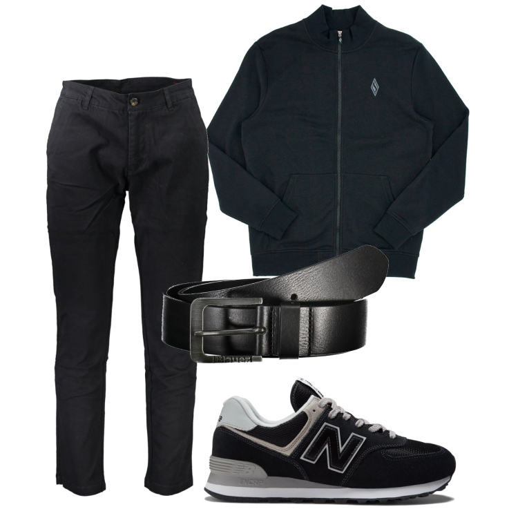 Outfit uomo - Urban night. Stile Urban per Serata speciale. Abbinamento con sneakers, felpe, pantaloni, cinture.