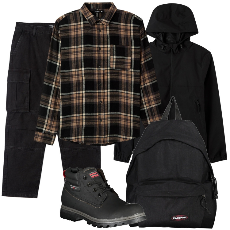 Outfit uomo - Dai Boschi alla città. Stile Urban per Tutti i giorni. Abbinamento con giacche, jeans, camicie, borse sportive, stivali.