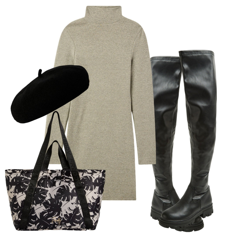 Outfit donna - Stivali addicted, i cuissardes urban. Stile Urban per Tutti i giorni. Abbinamento con vestiti corti, stivali, shopping bag, cappelli e berretti.