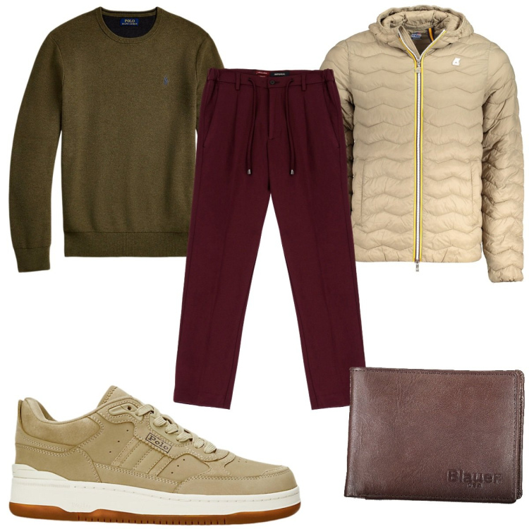 Outfit uomo - Total look #1983483. Stile Casual per Tutti i giorni. Abbinamento con pantaloni, maglieria, sneakers, giacche, portafogli.