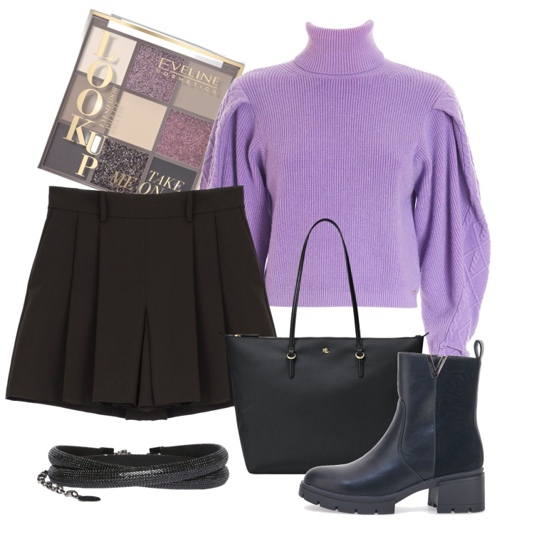 Outfit donna - Stivaletto Gmv. Stile Casual per Tutti i giorni. Abbinamento con ombretti, maglieria, gonne, borse tote, stivaletti chelsea, cinture.