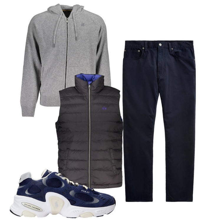 Outfit uomo - In giro per il centro. Stile Urban per Tutti i giorni. Abbinamento con pantaloni, sneakers, giacche, cardigans.