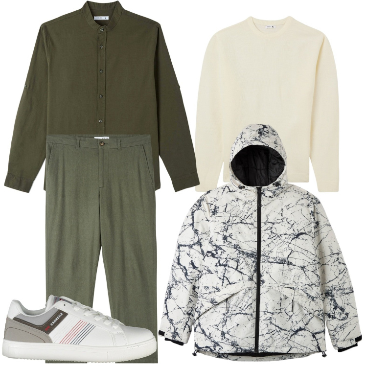 Outfit uomo - Il giubbino essenziale. Stile Urban per Tutti i giorni. Abbinamento con camicie, pantaloni, giacche, maglieria, sneakers.