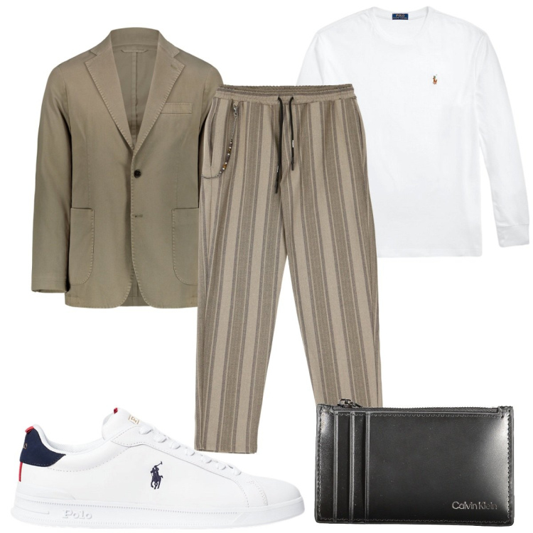 Outfit uomo - Total look #1984190. Stile Casual per Tutti i giorni. Abbinamento con pantaloni, sneakers, t-shirt, giacche, portafogli.