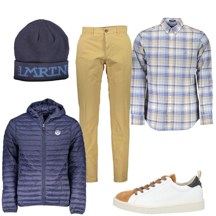 Outfit uomo - Total look #1984496. Stile Urban per Tutti i giorni. Abbinamento con sneakers, pantaloni, giacche, berretti, camicie a manica corta.