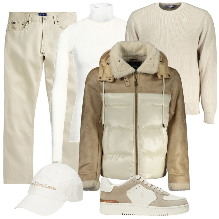 Outfit uomo - Total look #1985589. Stile Casual per Tutti i giorni. Abbinamento con maglieria, sneakers, cappelli, pantaloni, maglieria, giacche.