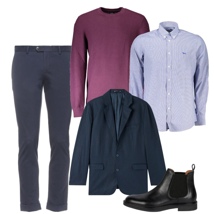 Outfit uomo - Autunno. Stile Casual per Tutti i giorni. Abbinamento con pantaloni, giacche, maglieria, stivali e stivaletti, camicie.