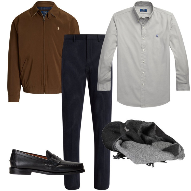 Outfit uomo - Quiet luxury. Stile Business/Elegante per Serata speciale. Abbinamento con scarpe stringate, camicie, pantaloni, giacche, sciarpe.