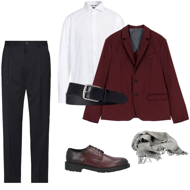 Outfit uomo - Total look #1986169. Stile Business/Elegante per Ufficio. Abbinamento con scarpe stringate, camicie, pantaloni, giacche, cinture, sciarpe.