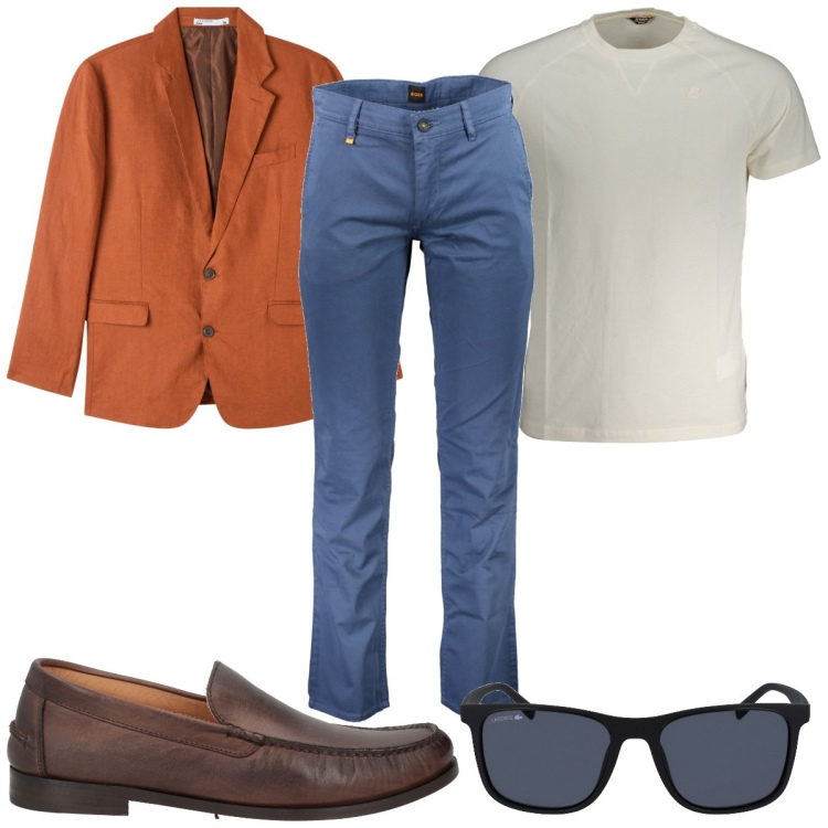 Outfit uomo - Total look #1986301. Stile Trendy per Tutti i giorni. Abbinamento con scarpe stringate, giacche, pantaloni, t-shirt, occhiali da sole.
