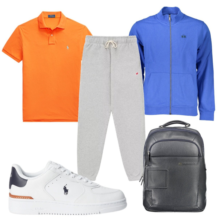 Outfit uomo - Total look #1986302. Stile Trendy per Tutti i giorni. Abbinamento con pantaloni, sneakers, maglieria, felpe, borse sportive.