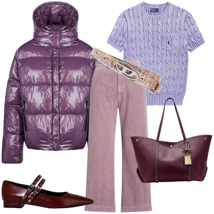 Outfit donna - Total look #1987343. Stile Casual per Tutti i giorni. Abbinamento con ballerine, pantaloni, maglieria, borse tote, blazer, cinture.