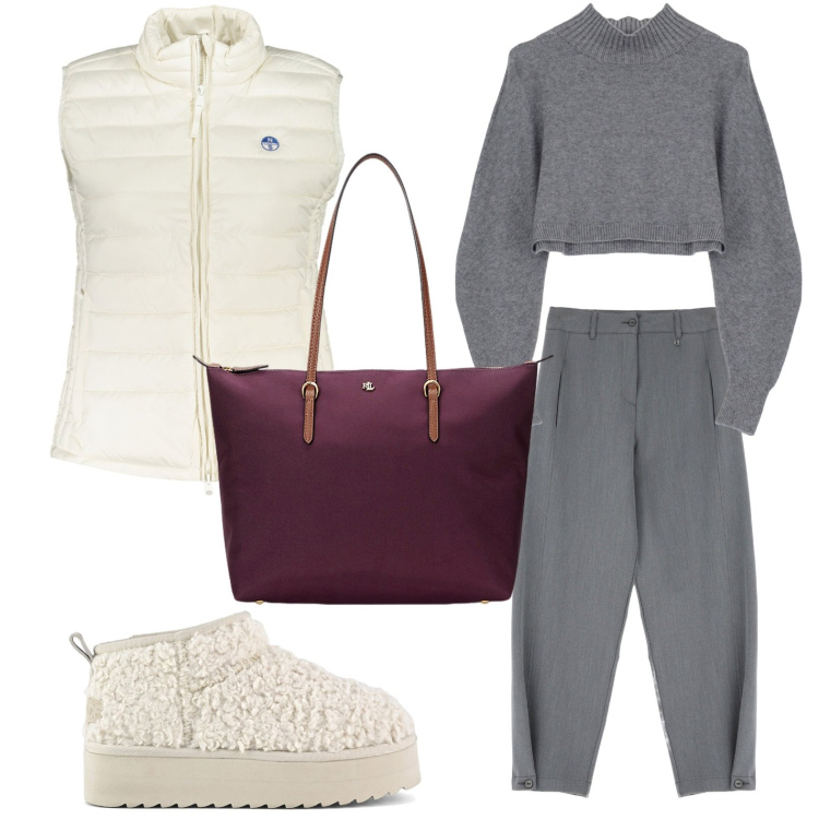 Outfit donna - Eleganza funzionale con il gilet. Stile Chic per Tutti i giorni. Abbinamento con maglieria, pantaloni, borse tote, stivaletti, blazer.