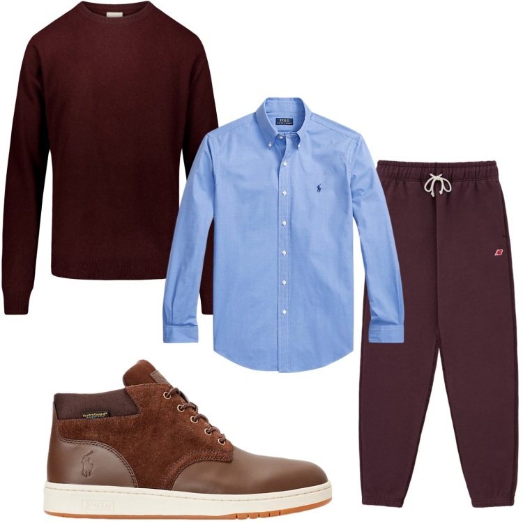 Outfit uomo - I toni naturali della terra. Stile Urban per Tutti i giorni. Abbinamento con pantaloni, camicie, stivali, maglieria.