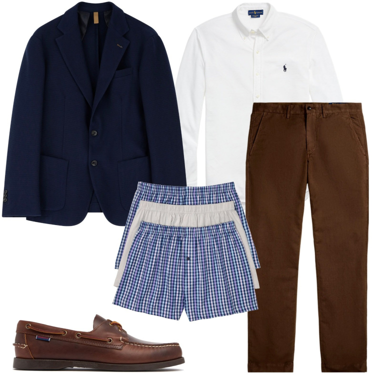 Outfit uomo - Il blazer urbano. Stile Urban per Ufficio. Abbinamento con boxer, giacche, camicie, pantaloni, scarpe stringate.