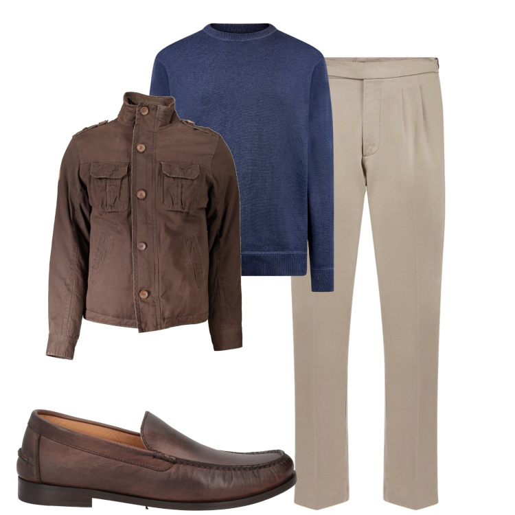 Outfit uomo - Total look #1988525. Stile Urban per Tutti i giorni. Abbinamento con scarpe stringate, maglieria, pantaloni, giacche.