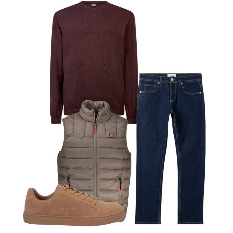 Outfit uomo - Felpato. Stile Casual per Tutti i giorni. Abbinamento con sneakers, jeans, maglieria, giacche.