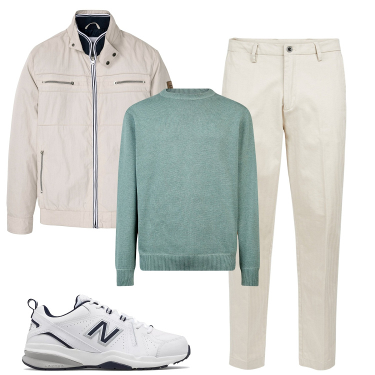 Outfit uomo - Total look #1988824. Stile Urban per Tutti i giorni. Abbinamento con giacche, sneakers, pantaloni, maglieria.