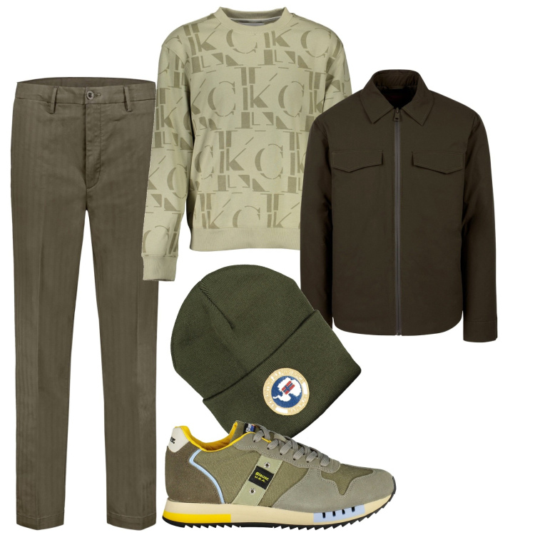Outfit uomo - Pomeriggio. Stile Casual per Tutti i giorni. Abbinamento con pantaloni, sneakers, felpe, berretti, piumini.
