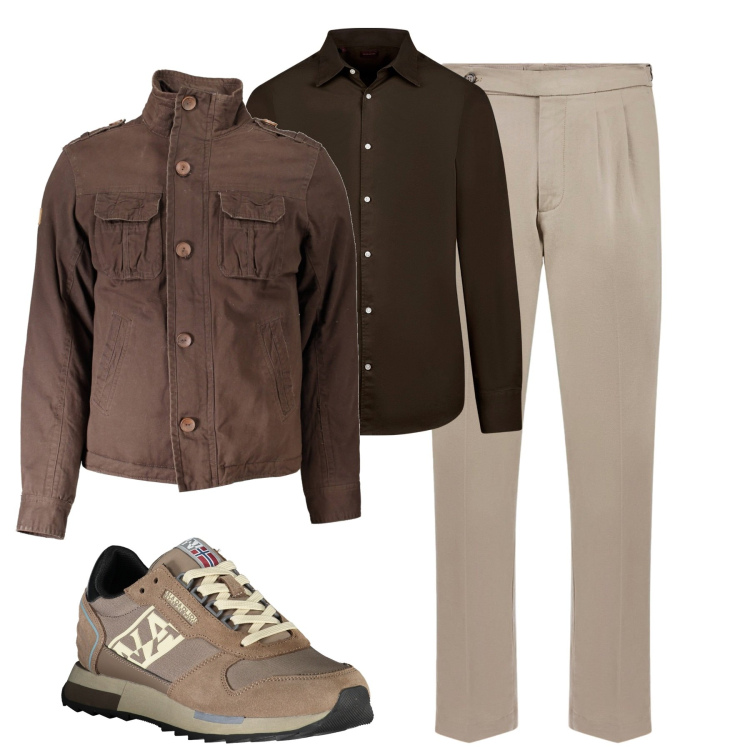 Outfit uomo - Total look #1989116. Stile Urban per Tutti i giorni. Abbinamento con camicie, pantaloni, giacche, sneakers.