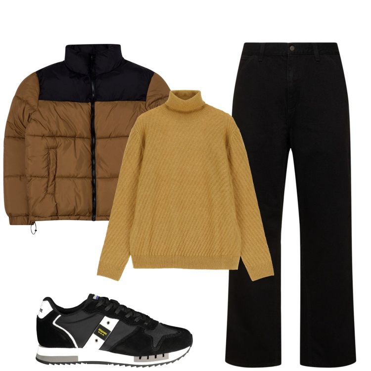 Outfit uomo - Total look #1989289. Stile Casual per Tutti i giorni. Abbinamento con giacche, maglieria, jeans, sneakers.