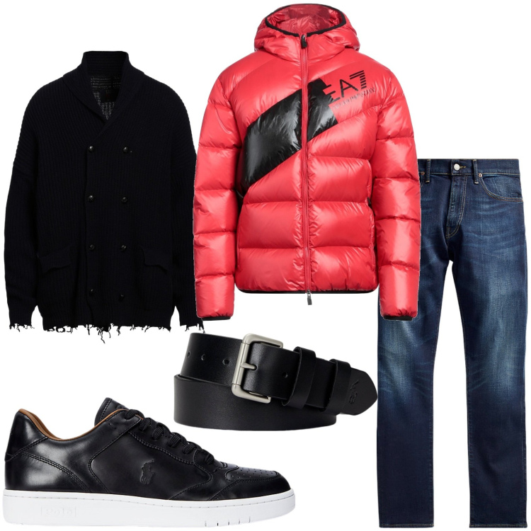 Outfit uomo - La giacca originale. Stile Urban per Tutti i giorni. Abbinamento con cardigans, piumini, jeans, cinture, sneakers.