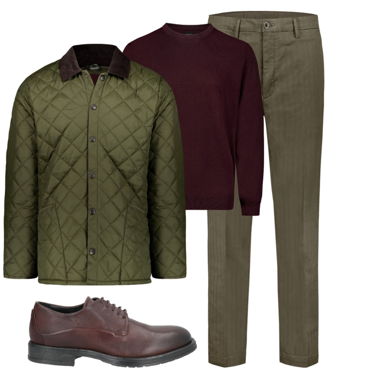 Outfit uomo - City. Stile Urban per Tutti i giorni. Abbinamento con scarpe stringate, pantaloni, maglieria, giacche.