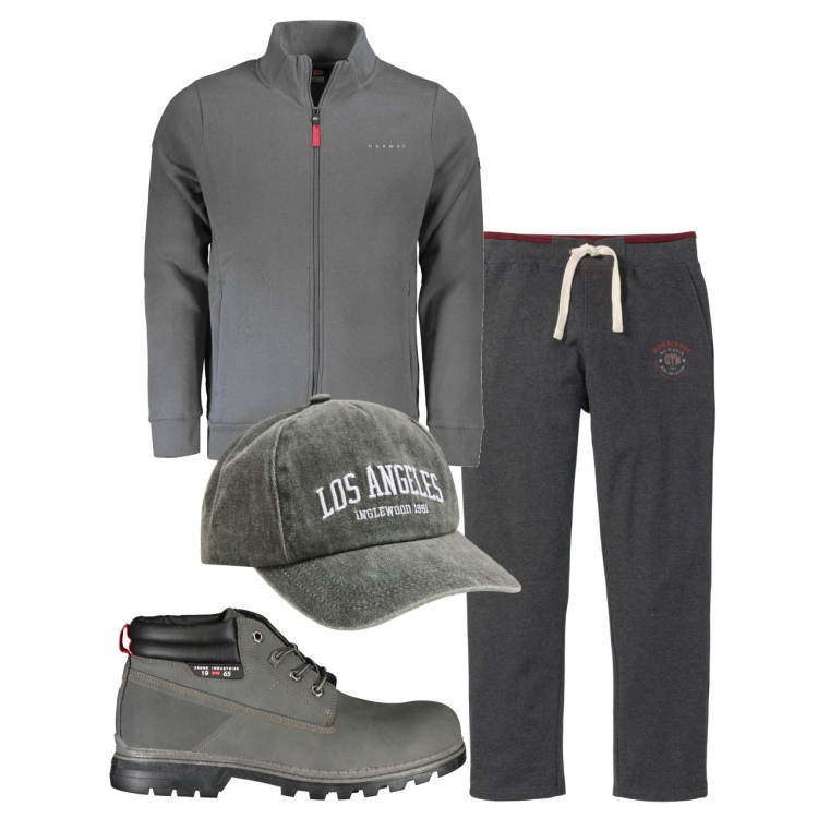 Outfit uomo - Con gli amici. Stile Urban per Tutti i giorni. Abbinamento con pantaloni, cappelli, stivali, felpe.