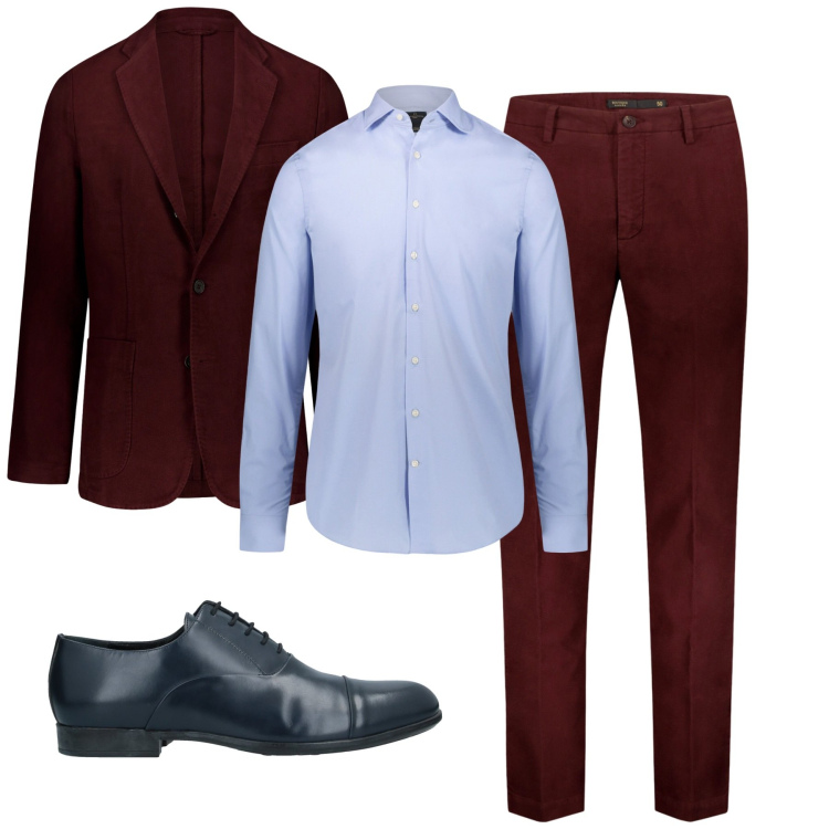 Outfit uomo - Total look #1990332. Stile Trendy per Tutti i giorni. Abbinamento con scarpe stringate, pantaloni, camicie, giacche.