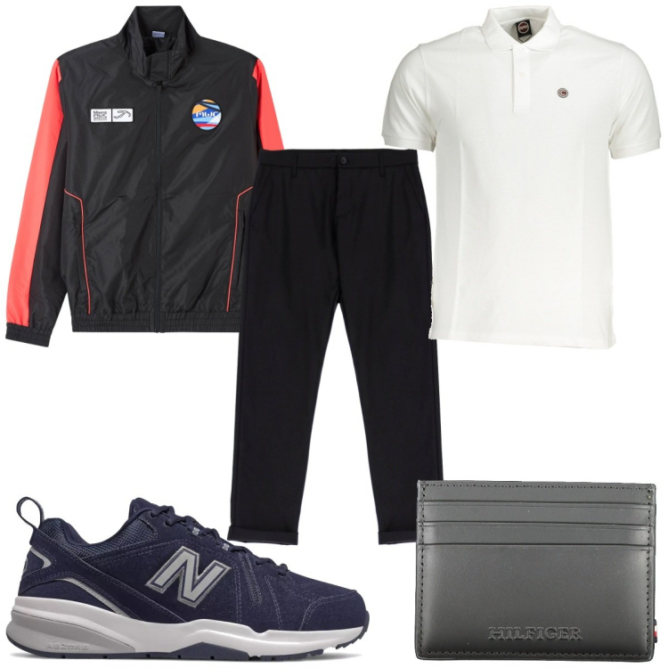 Outfit uomo - Total look #1990472. Stile Trendy per Tutti i giorni. Abbinamento con giacche, sneakers, pantaloni, polo, portafogli.